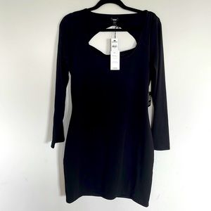NWT Express Black Bodycon Dress, Size Large